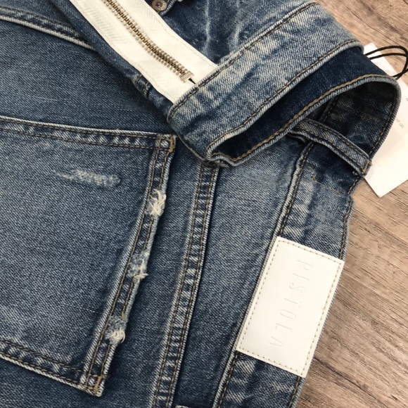 PISTOLA CHARLIE HIGH RISE STRAIGHT LEG, My Way, Side white zipper, Raw hem ๐ - Picture 12 of 17